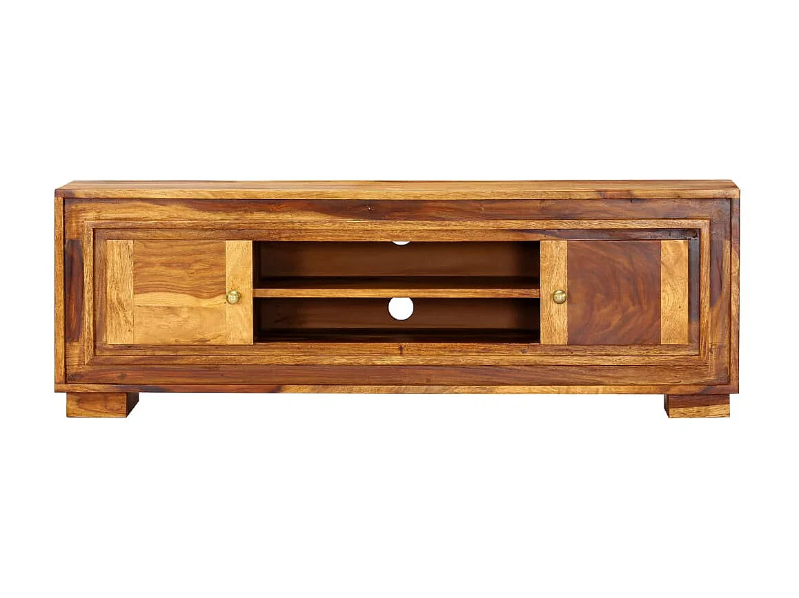 Meuble TV 118 x 30 x 40 cm Bois de Sesham massif BE22235