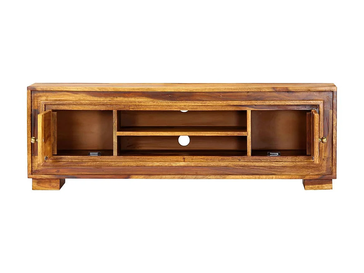 Meuble TV 118 x 30 x 40 cm Bois de Sesham massif BE22235