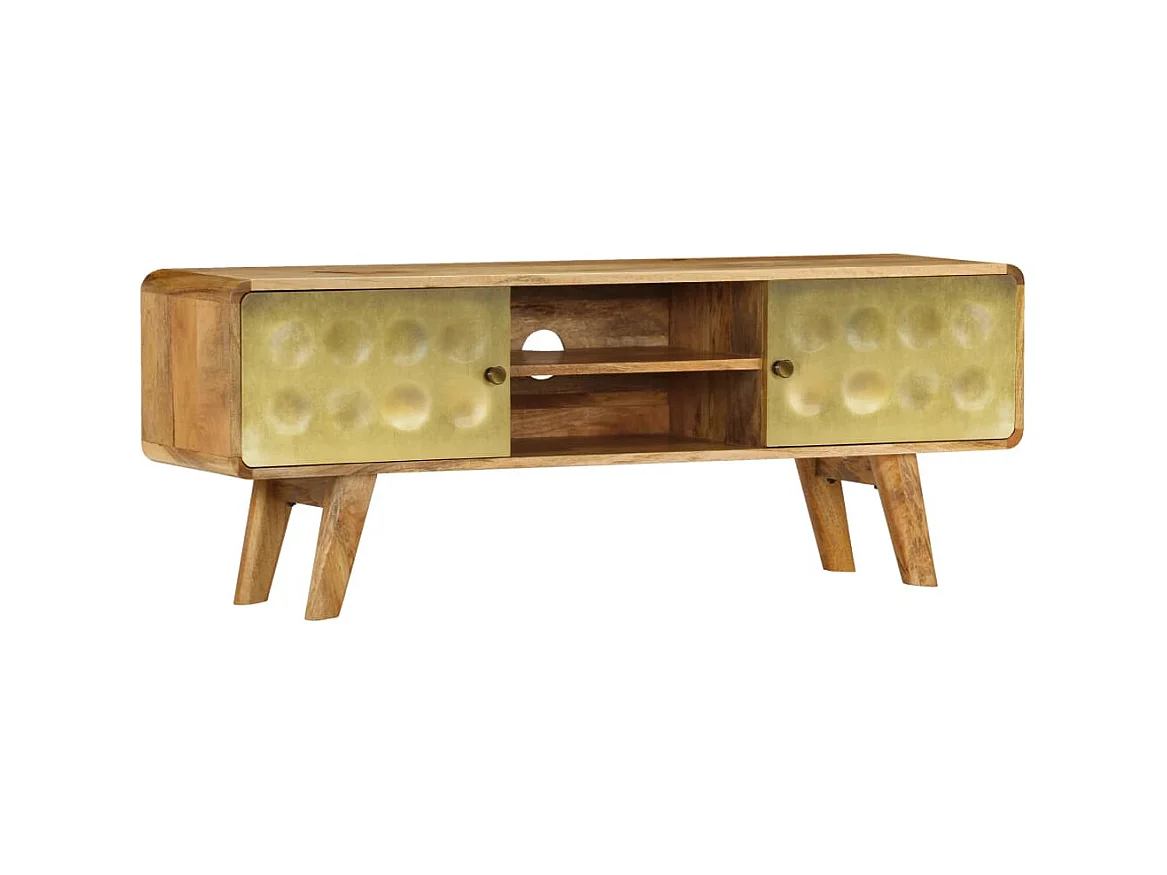 Meuble TV Bois de manguier massif 120 x 30 x 45 cm BE71911