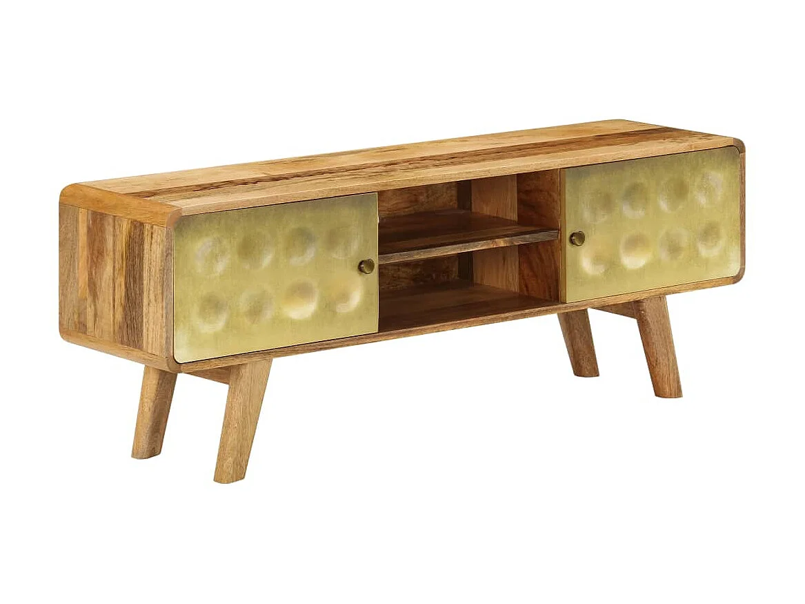 Mueble para TV de madera maciza de mango 120x30x45 cm ES36455