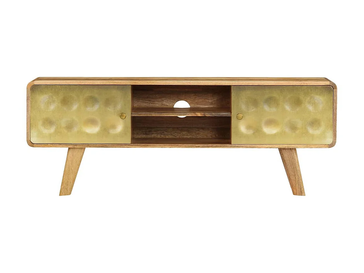 Mueble para TV de madera maciza de mango 120x30x45 cm ES36455