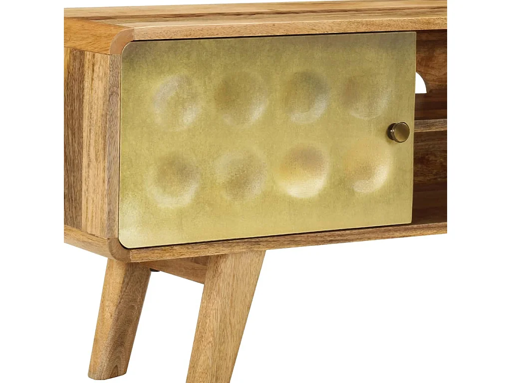 Mueble para TV de madera maciza de mango 120x30x45 cm ES36455