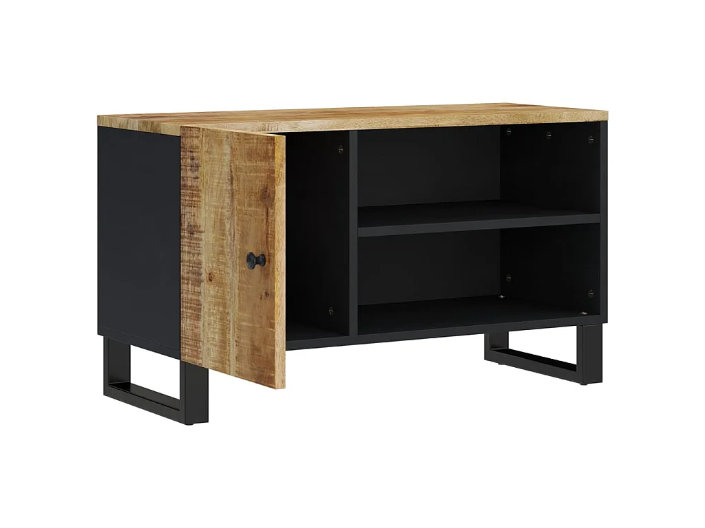 Mueble de TV madera mango y madera contrachapada 80x33x46 cm ES24878