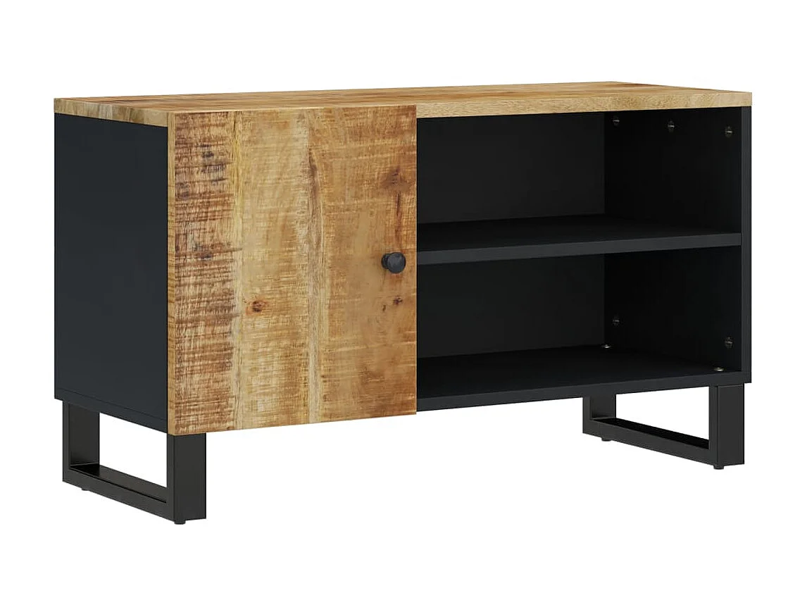 Meuble TV 80x33x46 cm bois de manguier et d'ingénierie BE22445