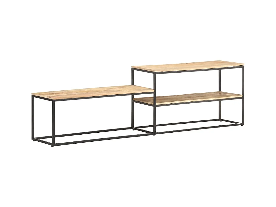 Meuble TV 180x30x50 cm Bois de manguier brut BE11383
