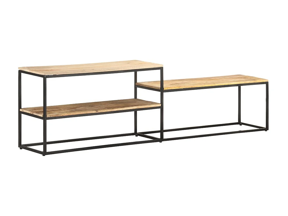 Meuble TV 180x30x50 cm Bois de manguier brut BE11383