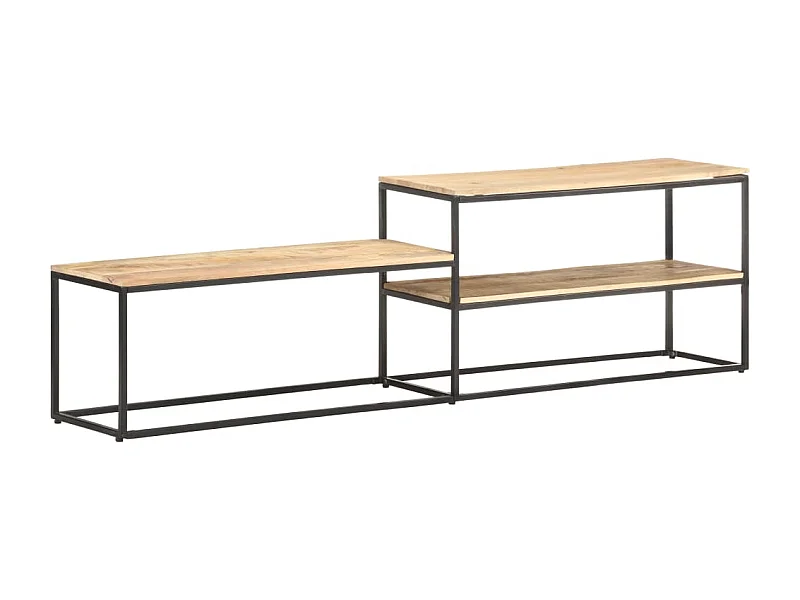 Meuble TV 180x30x50 cm Bois de manguier brut BE11383