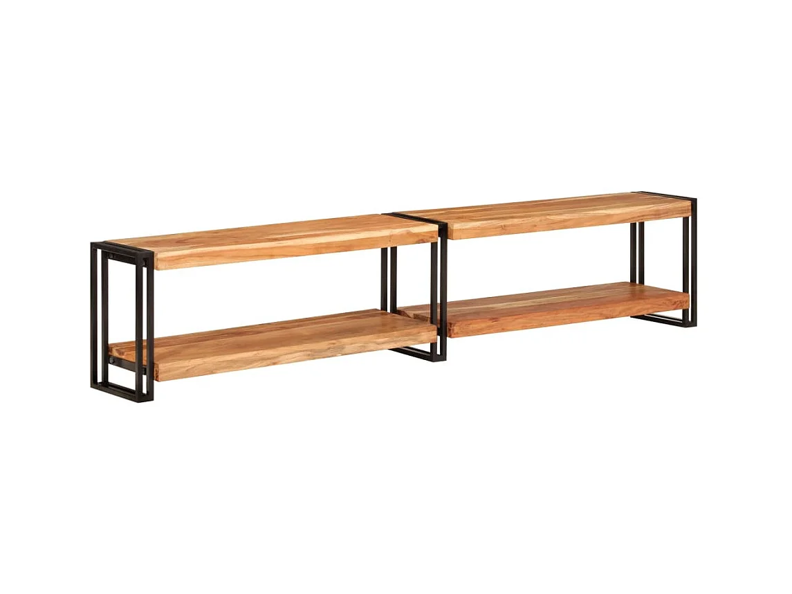 Meuble TV 200x30x40 cm bois d'acacia massif BE78646