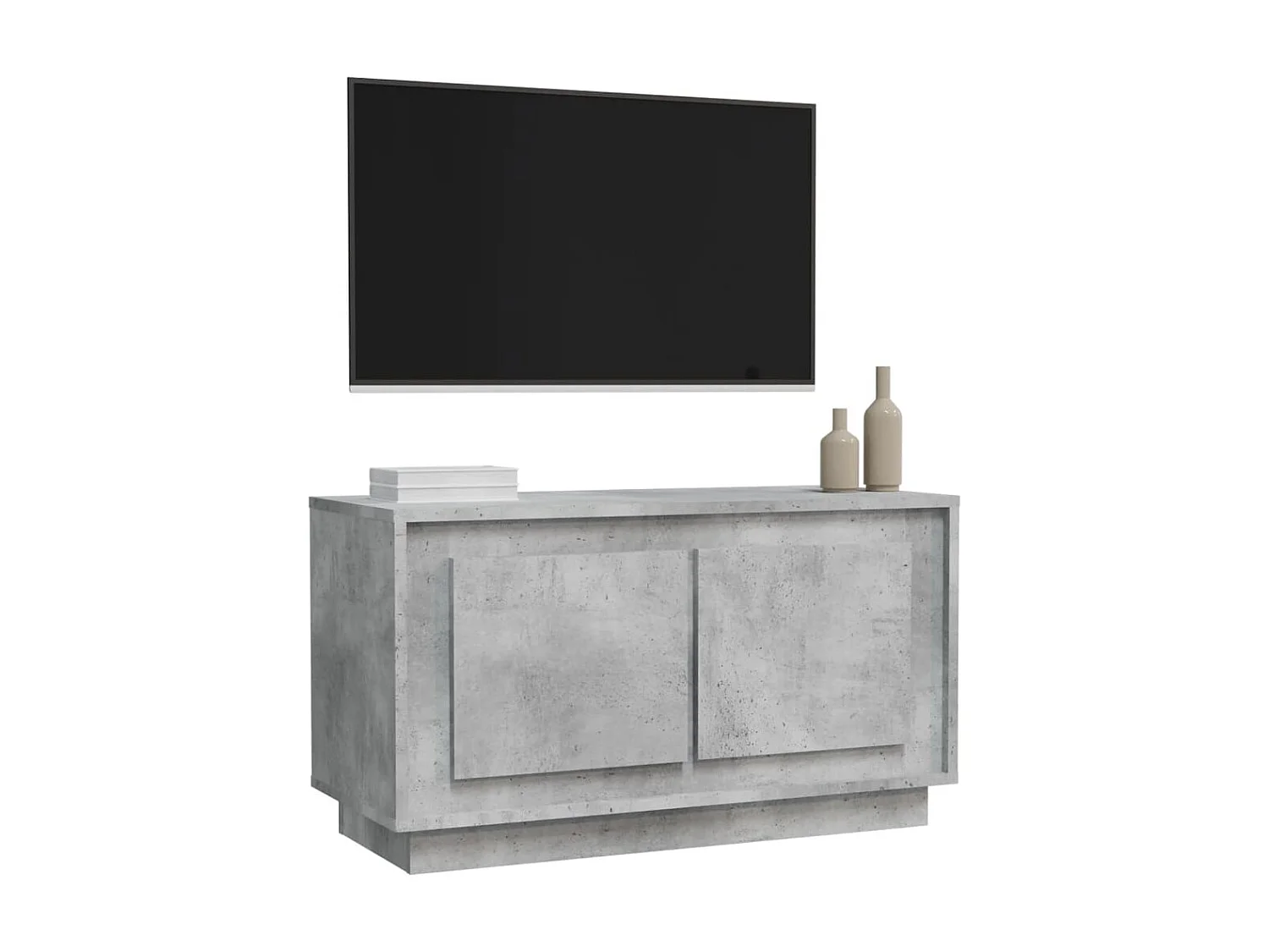 Meuble TV Gris béton 80x35x45 cm bois d'ingénierie BE23539