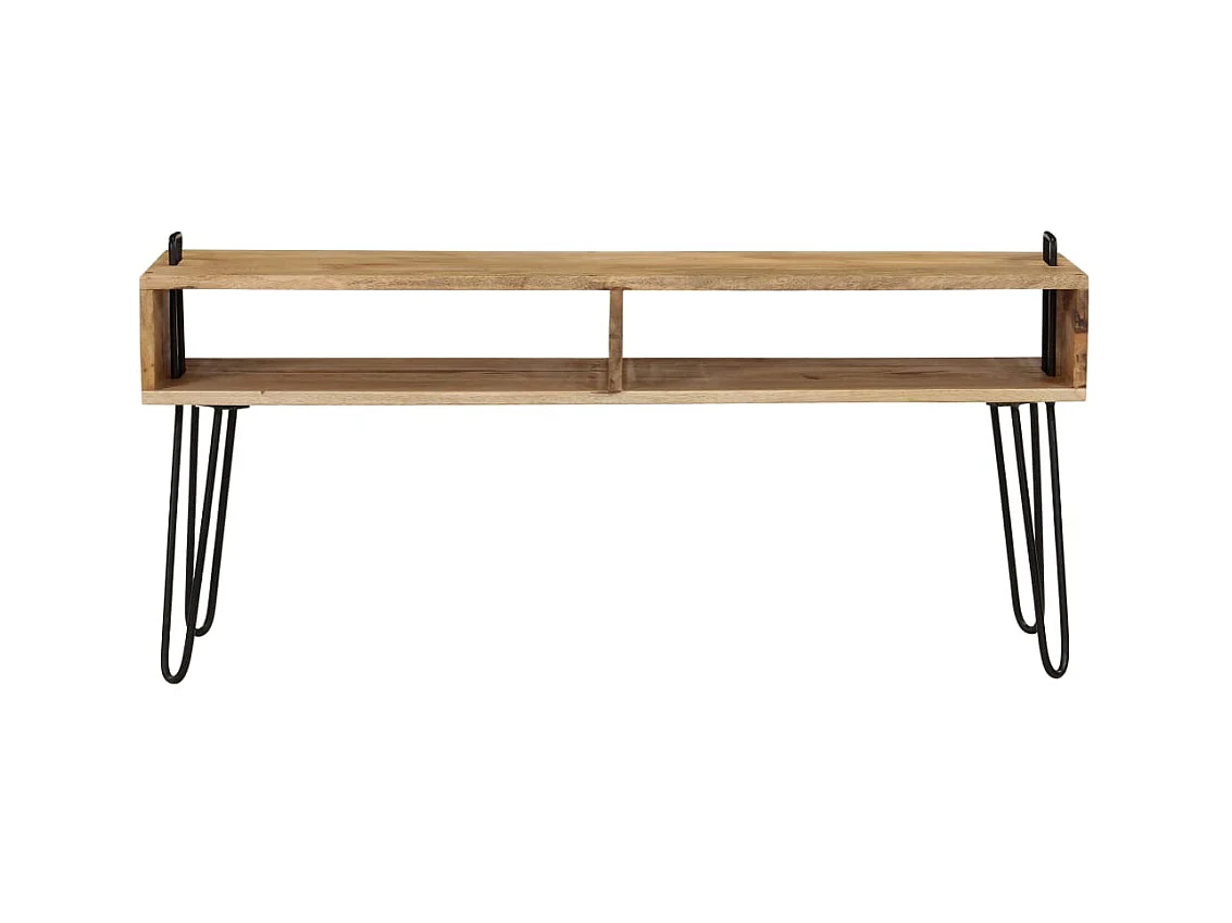Meuble TV Bois de manguier massif 110 x 35 x 45 cm BE21030