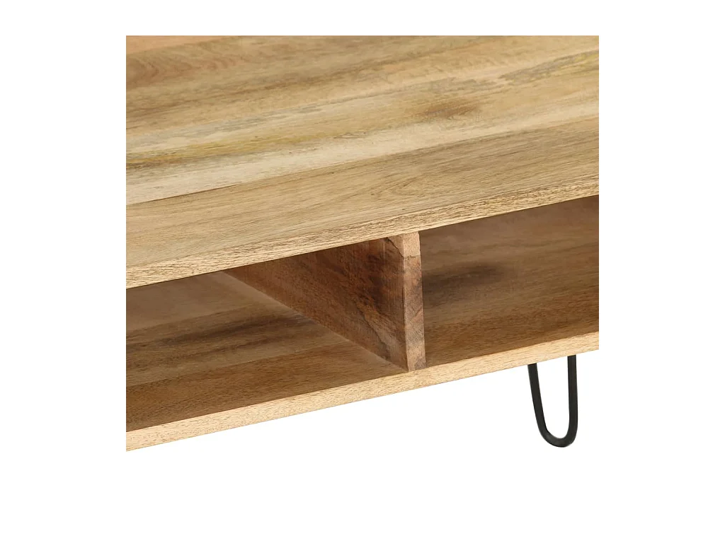 Meuble TV Bois de manguier massif 110 x 35 x 45 cm BE21030