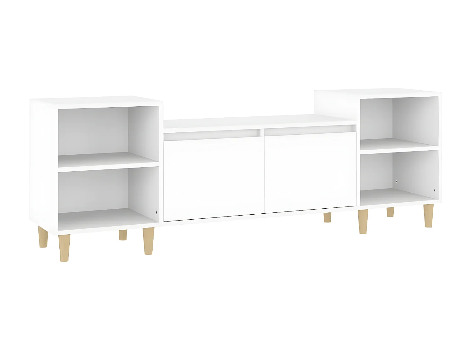 Meuble TV Blanc 160x35x55 cm Bois d'ingénierie BE38310