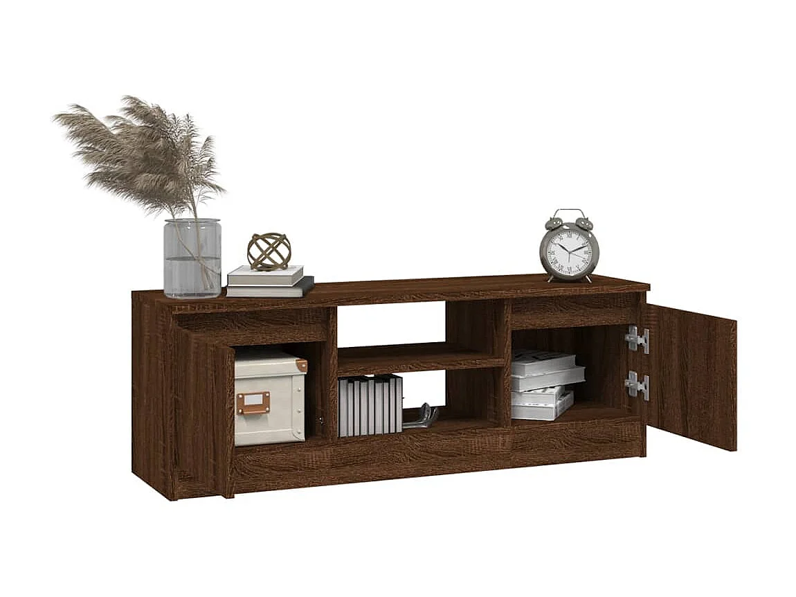 TV-Schrank,TV-Möbel mit Tür Braun Eichen-Optik 102x30x36 cm -gkd454406