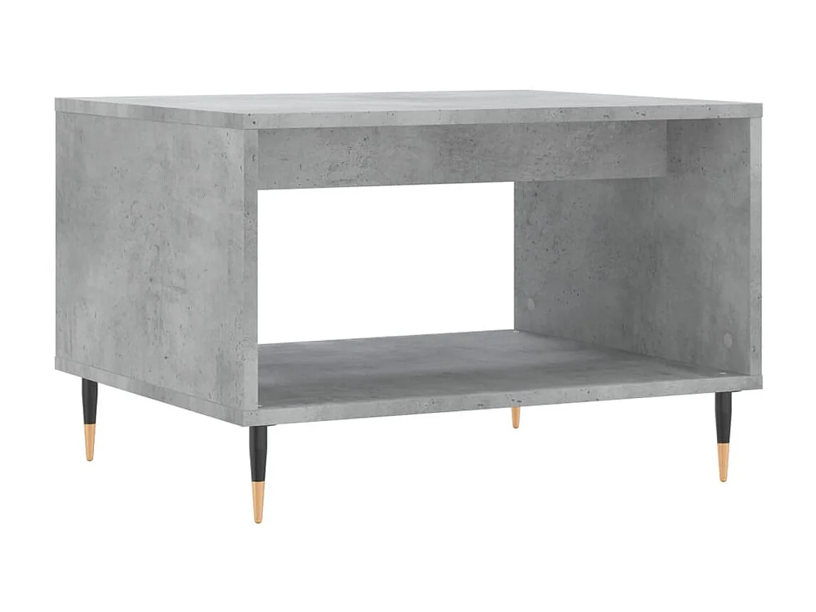 Table basse gris béton 60x50x40 cm bois d'ingénierie OFR27071 BonneVie Meuble