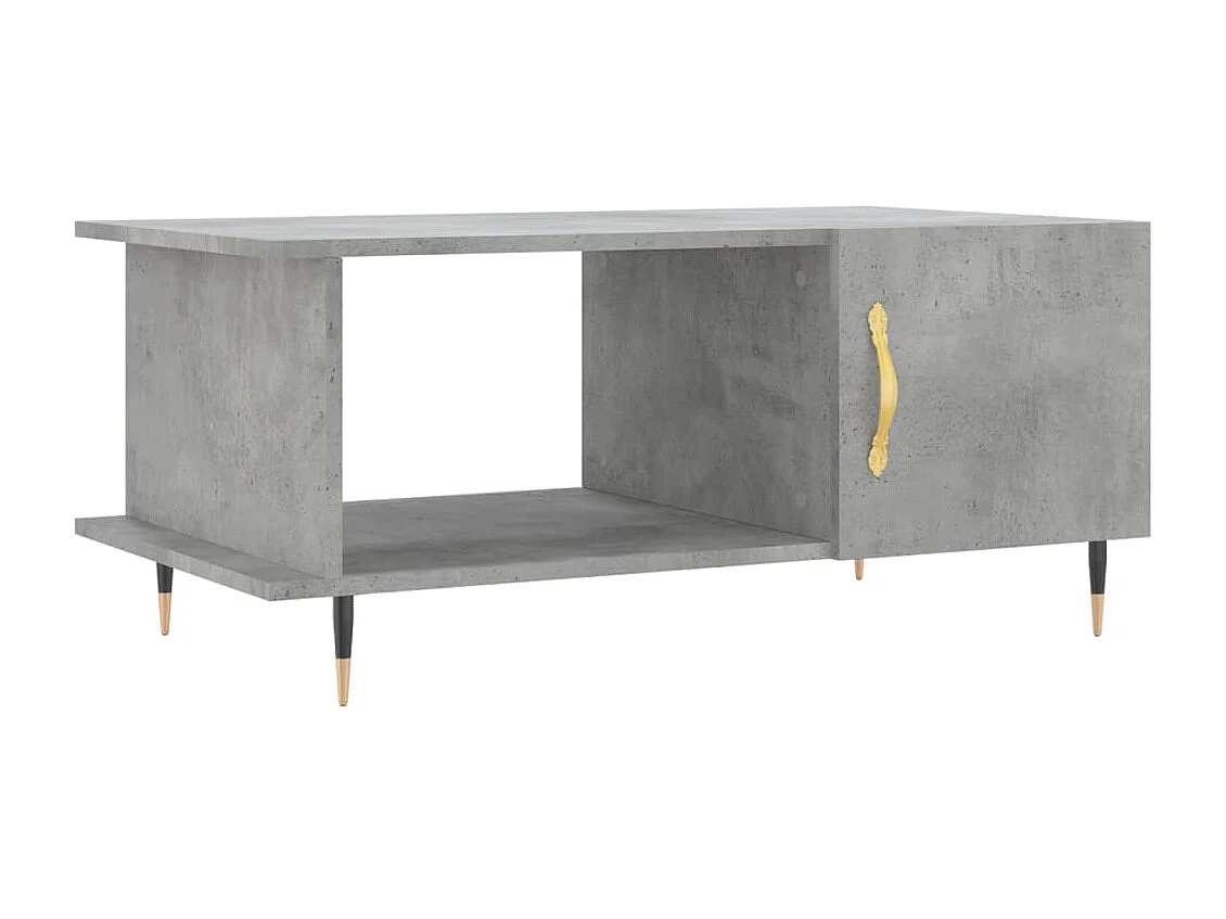 Table basse gris béton 90x50x40 cm bois d'ingénierie OFR10092 BonneVie Meuble