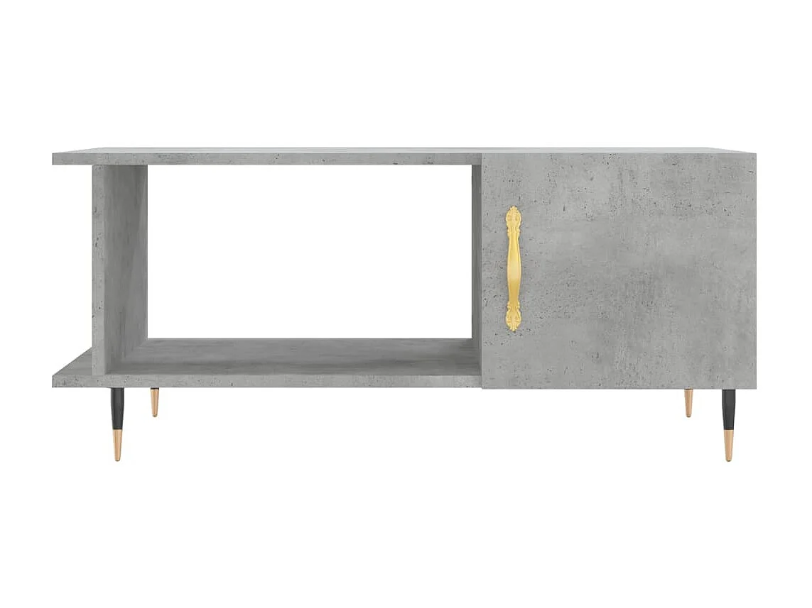 Table basse gris béton 90x50x40 cm bois d'ingénierie OFR10092 BonneVie Meuble