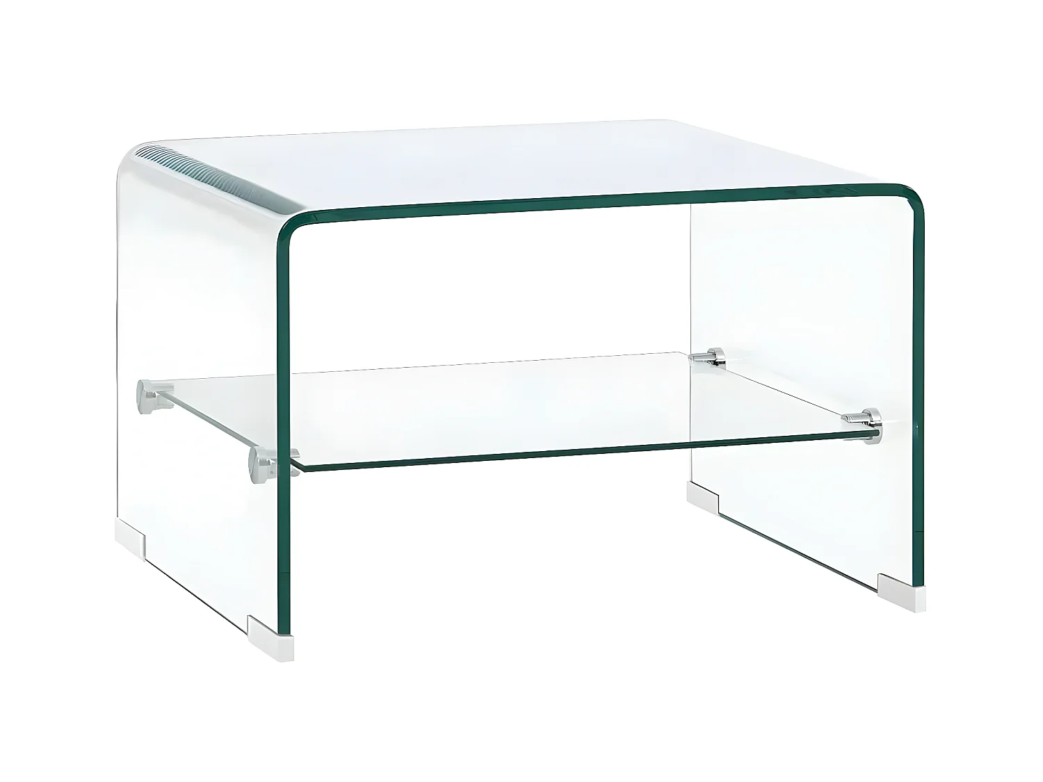 Table basse Clair 50 x 45 x 33 cm Verre trempé OFR80280 BonneVie Meuble