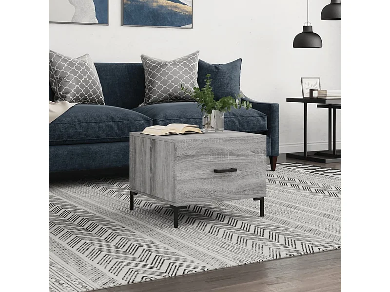 Mesa de centro 50x50x40 cm derivados madeira sonoma cinza PT969308