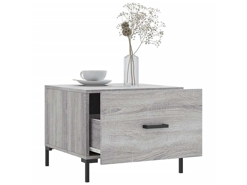 Mesa de centro 50x50x40 cm derivados madeira sonoma cinza PT969308