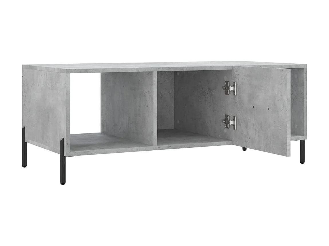 Mesa de centro madera contrachapada gris hormigón 102x50x40 cm ES79386