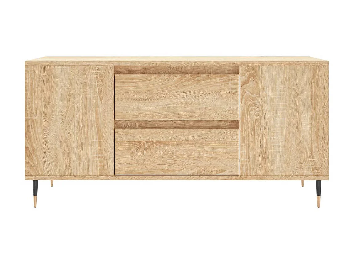 Table basse chêne sonoma 102x44,5x50 cm bois d'ingénierie OFR35287 BonneVie Meuble