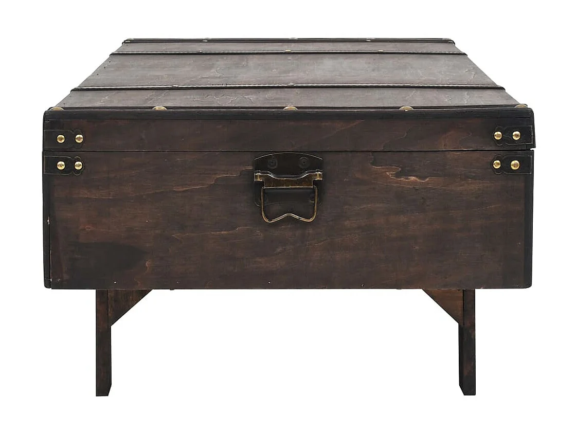 Table basse Bois massif style vintage 120 x 55 x 35 cm OFR61920 BonneVie Meuble