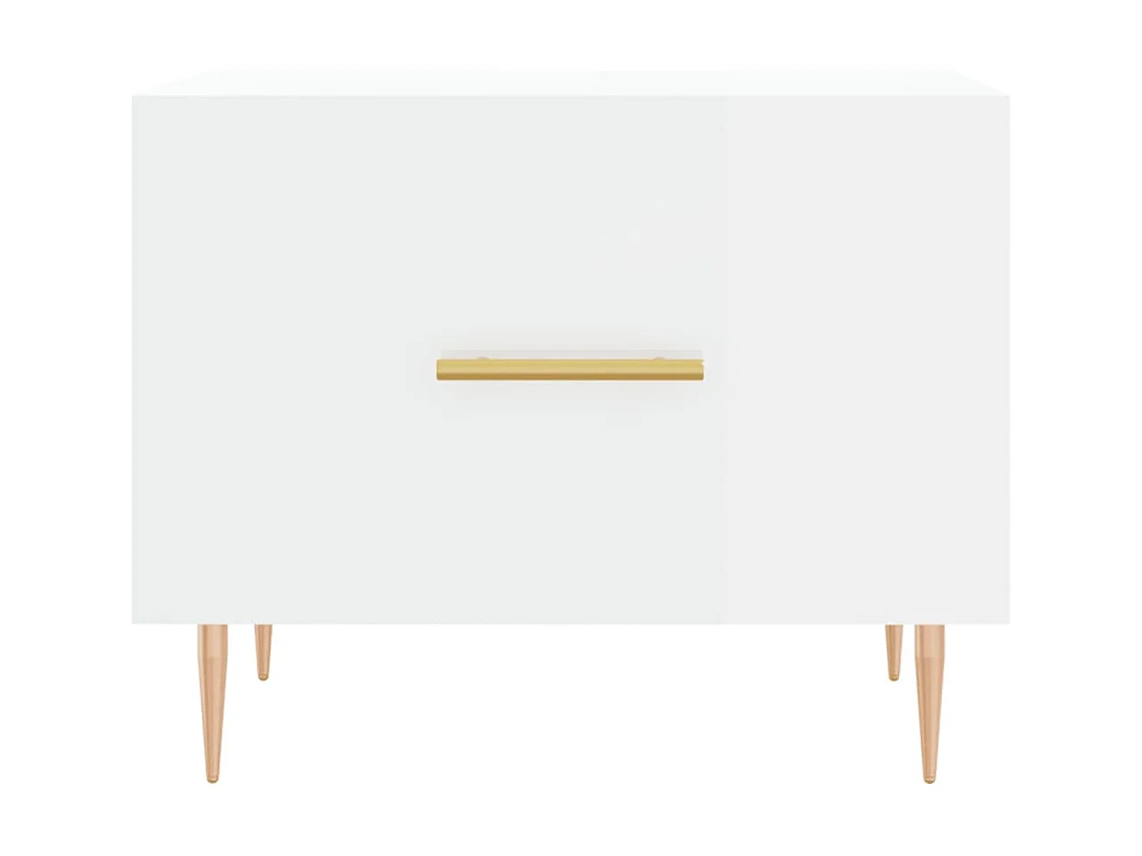 Mesa de centro 50x50x40 cm madeira processada branco brilhante PT760621