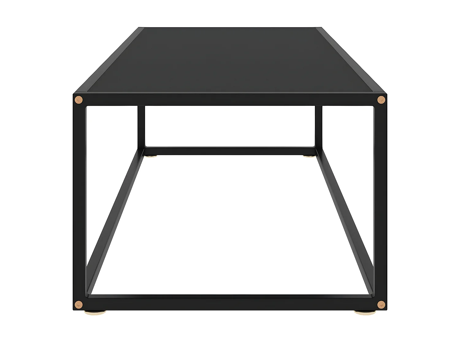 Table basse Noir avec verre noir 120x50x35 cm OFR21536 BonneVie Meuble
