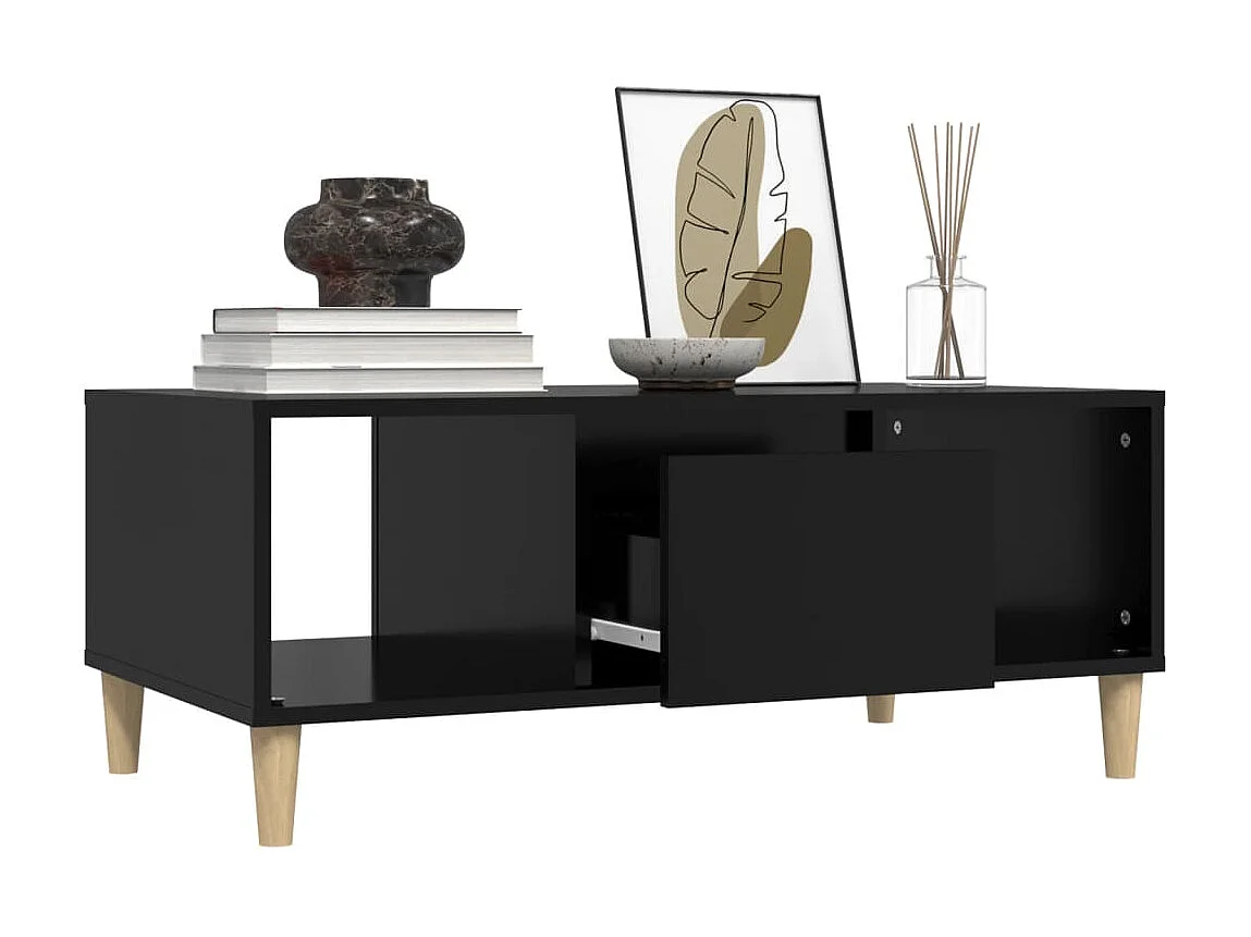 Mesa de centro 90x50x36,5 cm derivados de madeira preto PT570800