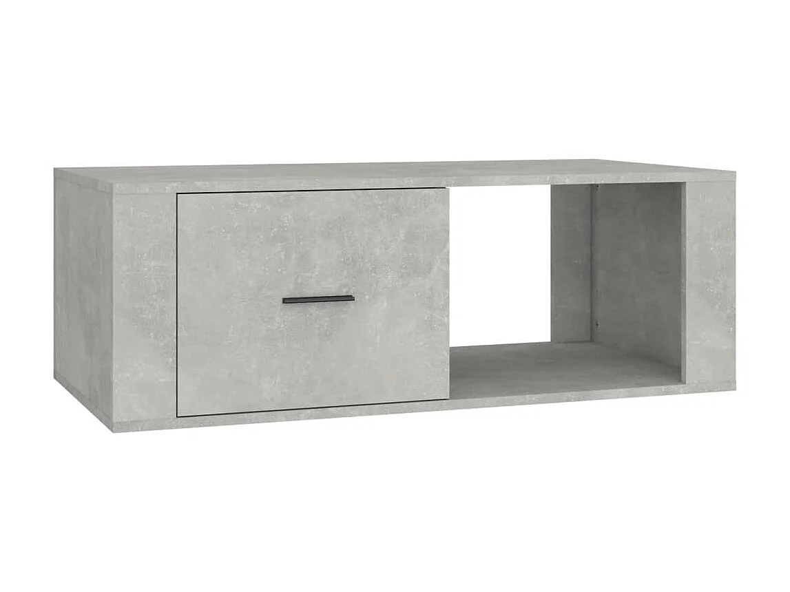 Table basse Gris béton 100x50,5x35 cm Bois d'ingénierie OFR72854 BonneVie Meuble
