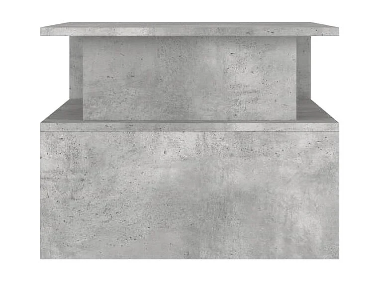 Table basse gris béton 90x55x42,5 cm bois d'ingénierie OFR34258 BonneVie Meuble