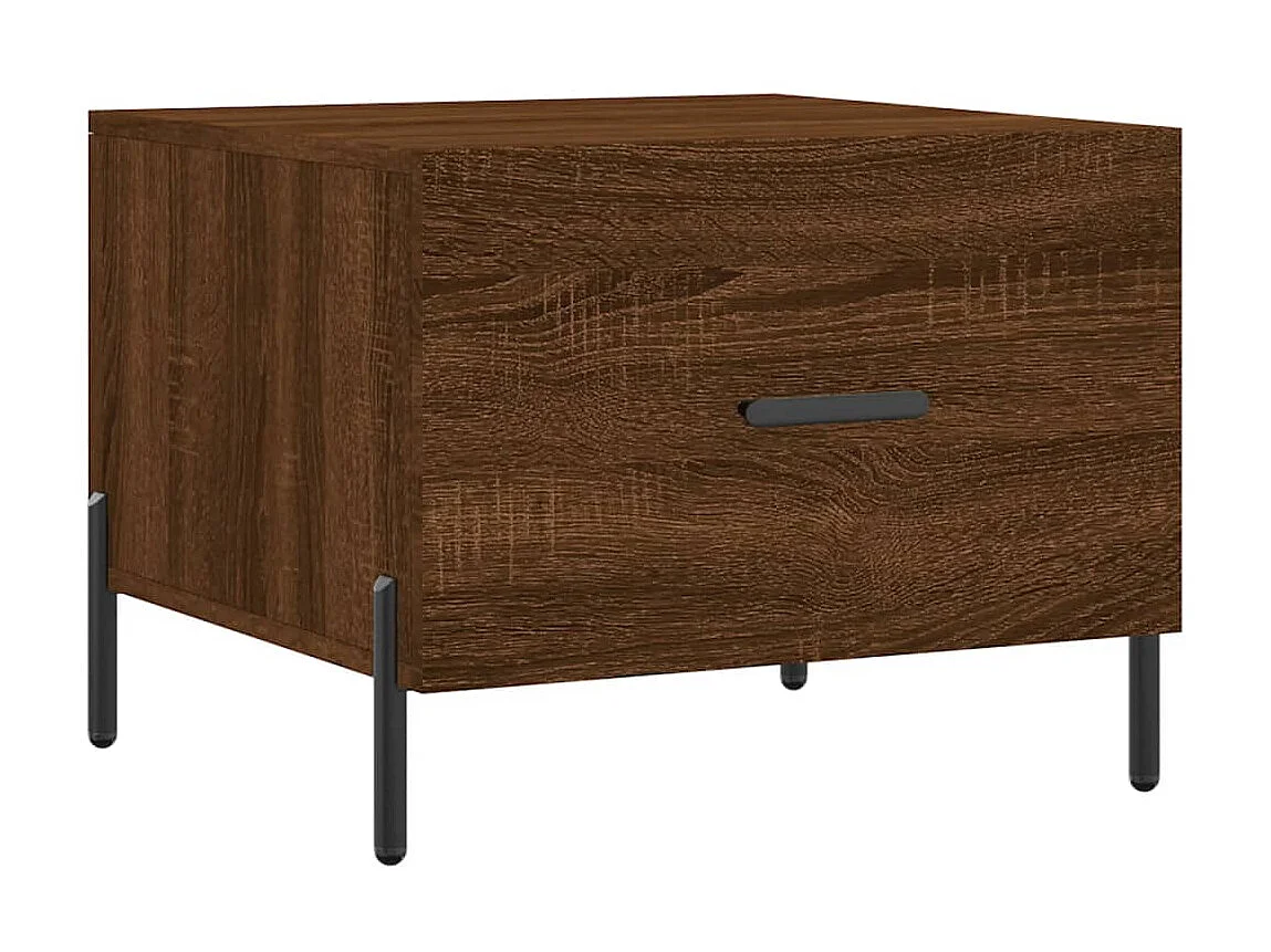 Table basse Chêne marron 50x50x40 cm Bois d'ingénierie OFR65377 BonneVie Meuble