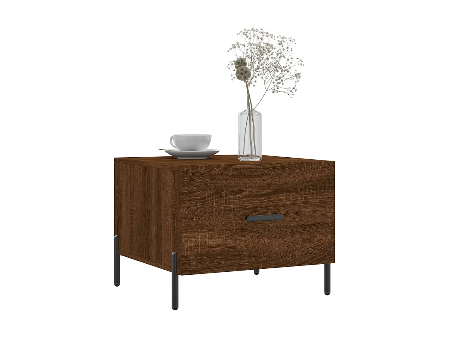 Table basse Chêne marron 50x50x40 cm Bois d'ingénierie OFR65377 BonneVie Meuble