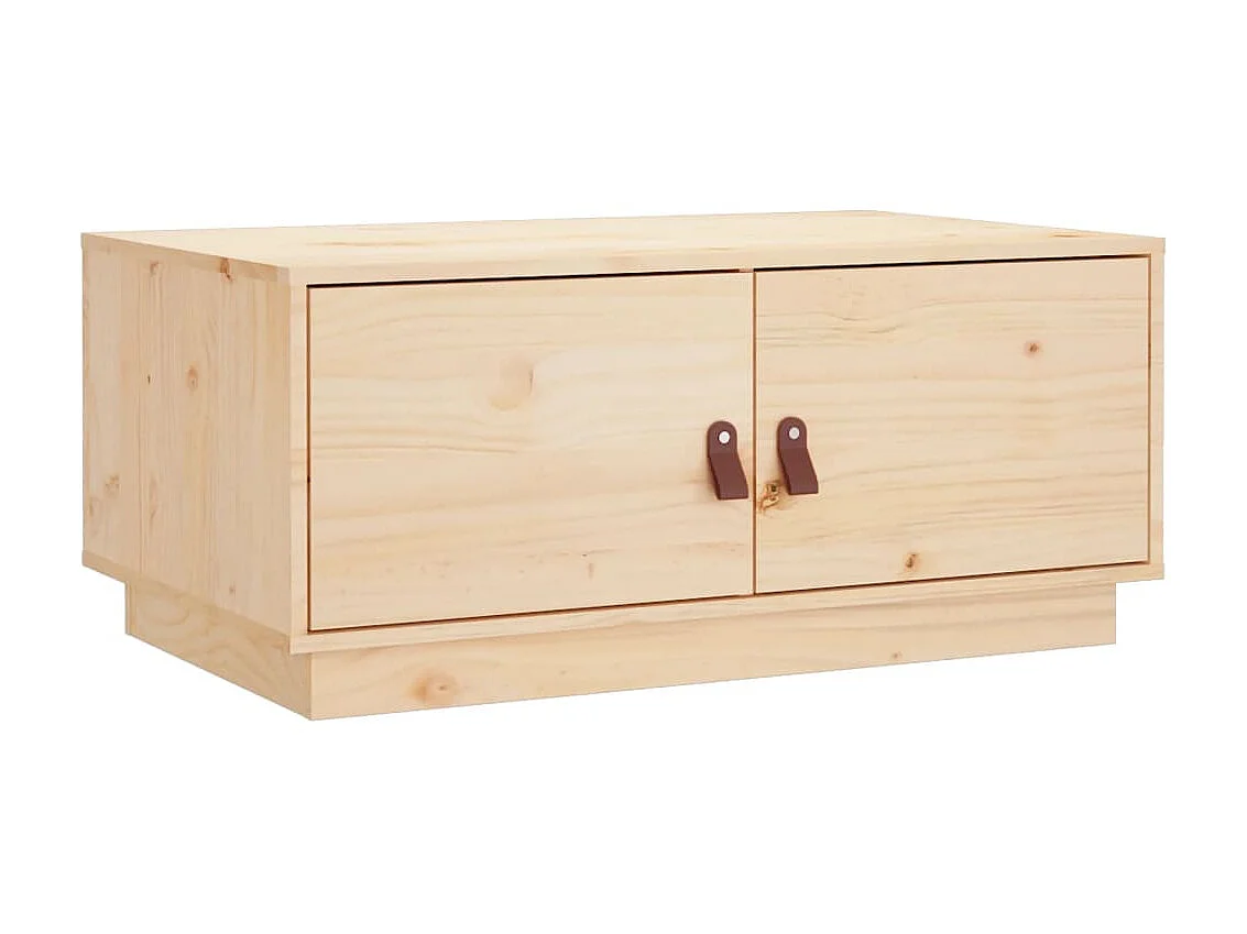 Table basse 80x50x35 cm Bois massif de pin OFR93565 BonneVie Meuble