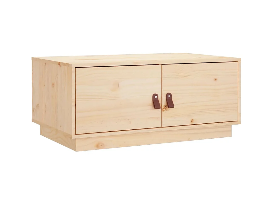 Table basse 80x50x35 cm Bois massif de pin OFR93565 BonneVie Meuble