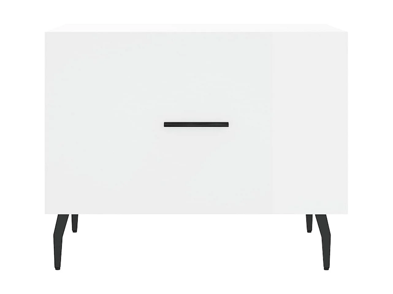 Mesa de centro madera de ingeniería brillo blanco 50x50x40 cm ES83669