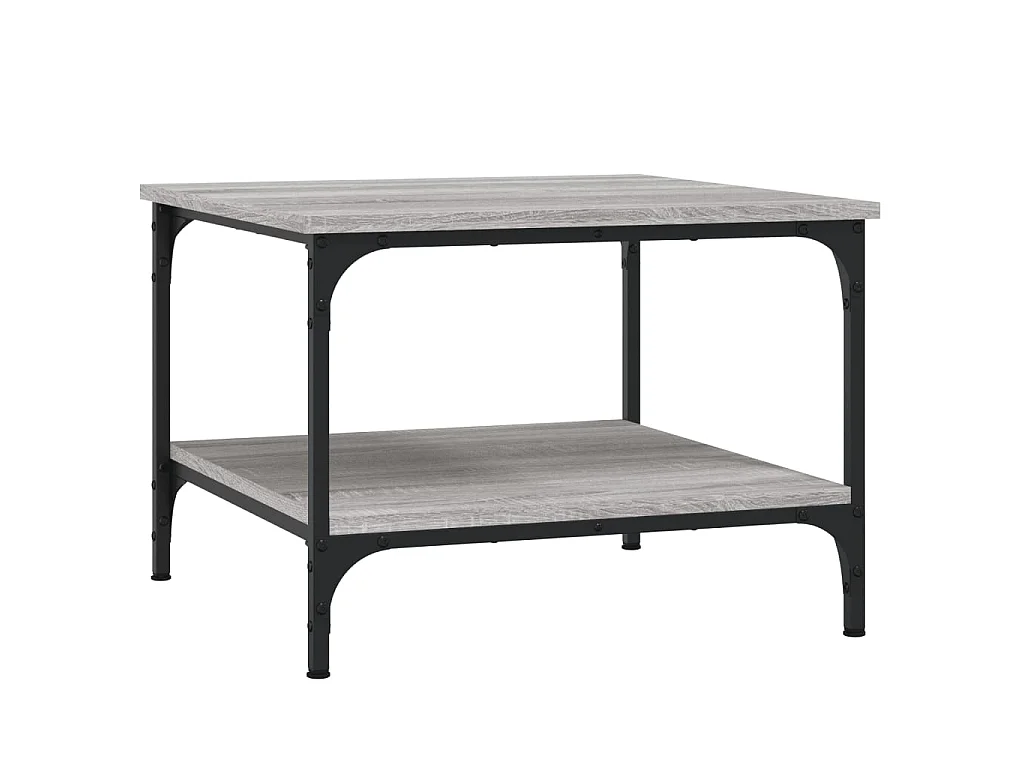 Table basse sonoma gris 55x55x40 cm bois d'ingénierie OFR65793 BonneVie Meuble