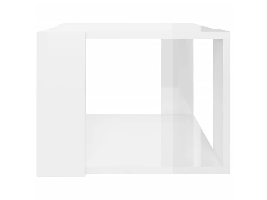 Mesa de centro 40x40x30 cm madeira processada branco brilhante PT404818