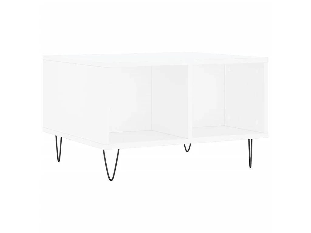 Mesa de centro madera contrachapada blanco 60x50x36,5 cm ES46596