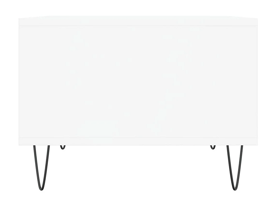 Mesa de centro madera contrachapada blanco 60x50x36,5 cm ES46596