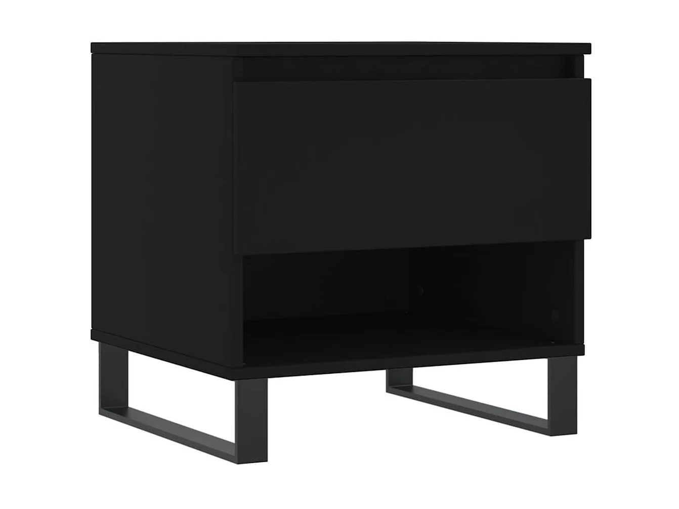 Table basse noir 50x46x50 cm bois d’ingénierie OFR63933 BonneVie Meuble