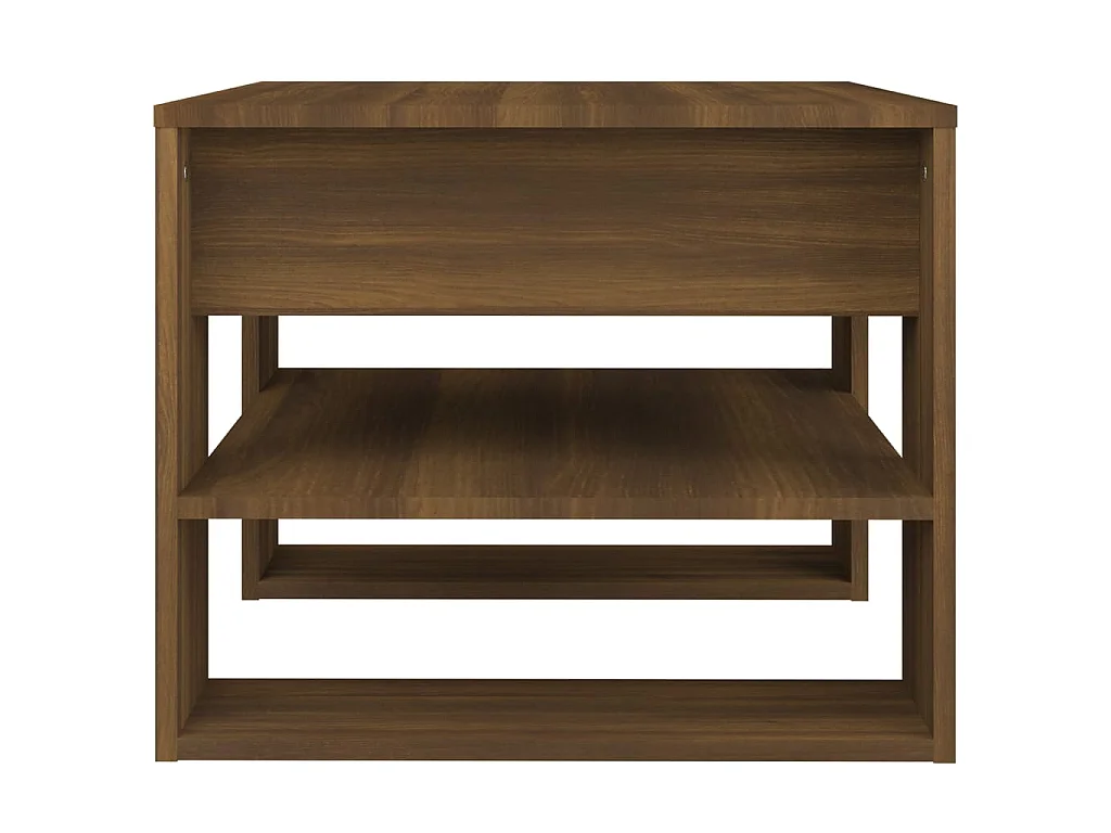 Table basse Chêne marron 55,5x55x45 cm Bois d'ingénierie OFR20332 BonneVie Meuble