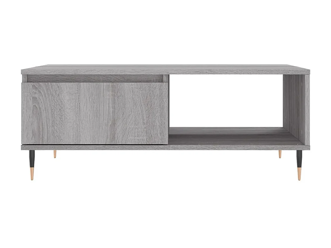 Salontafel 90x60x35 cm bewerkt hout grijs sonoma eikenkleurig NL50202