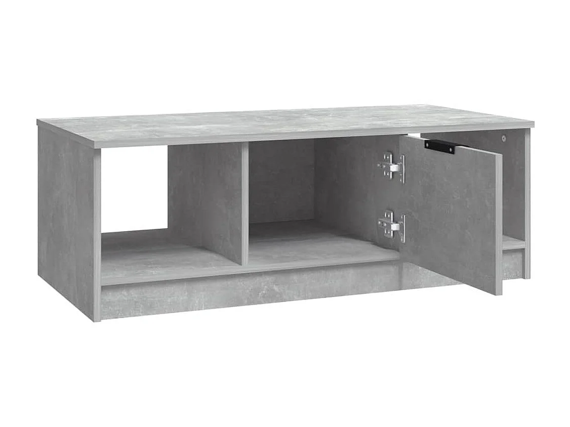 Table basse gris béton 102x50x36 cm bois d'ingénierie OFR85904 BonneVie Meuble