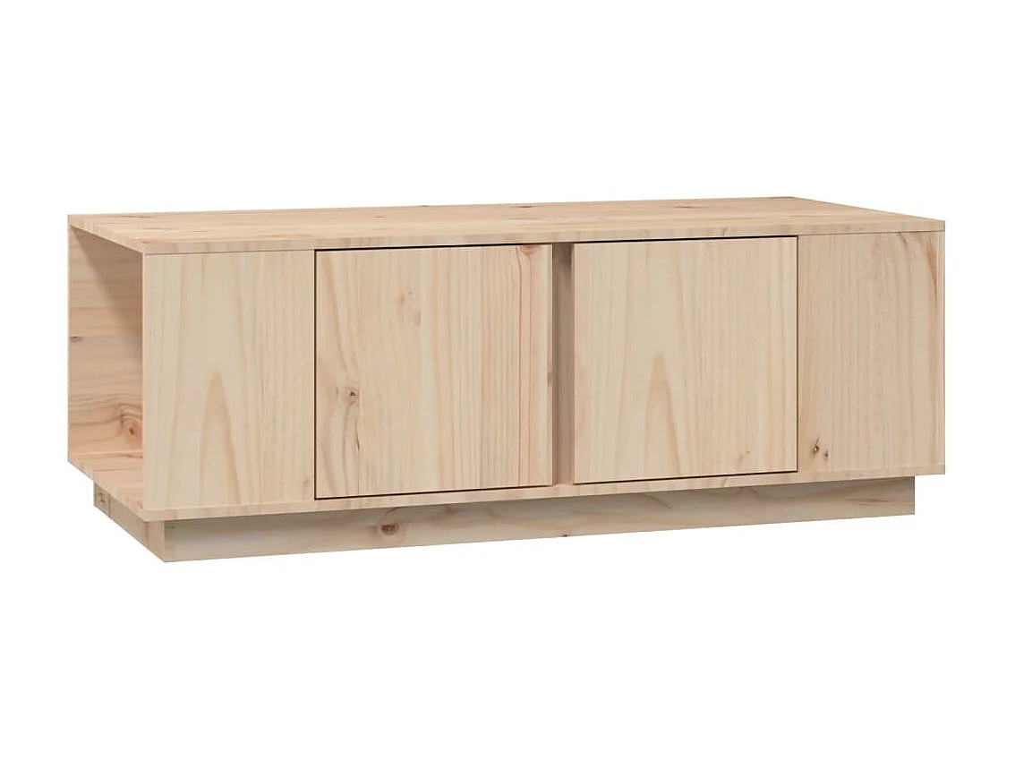 Table basse 110x50x40 cm Bois massif de pin OFR43218 BonneVie Meuble