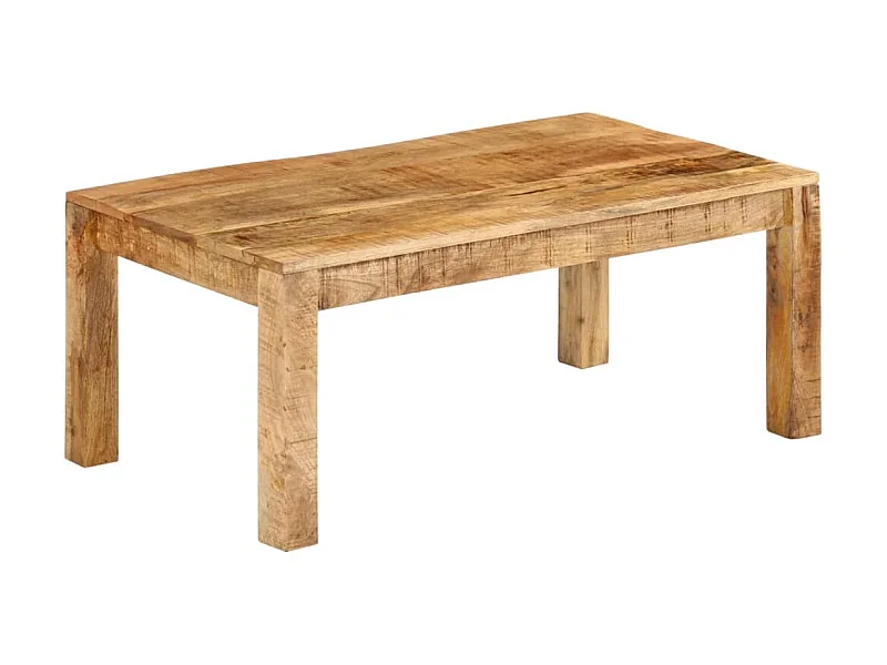 Table basse 100x55x40 cm bois de manguier massif OFR92732 BonneVie Meuble