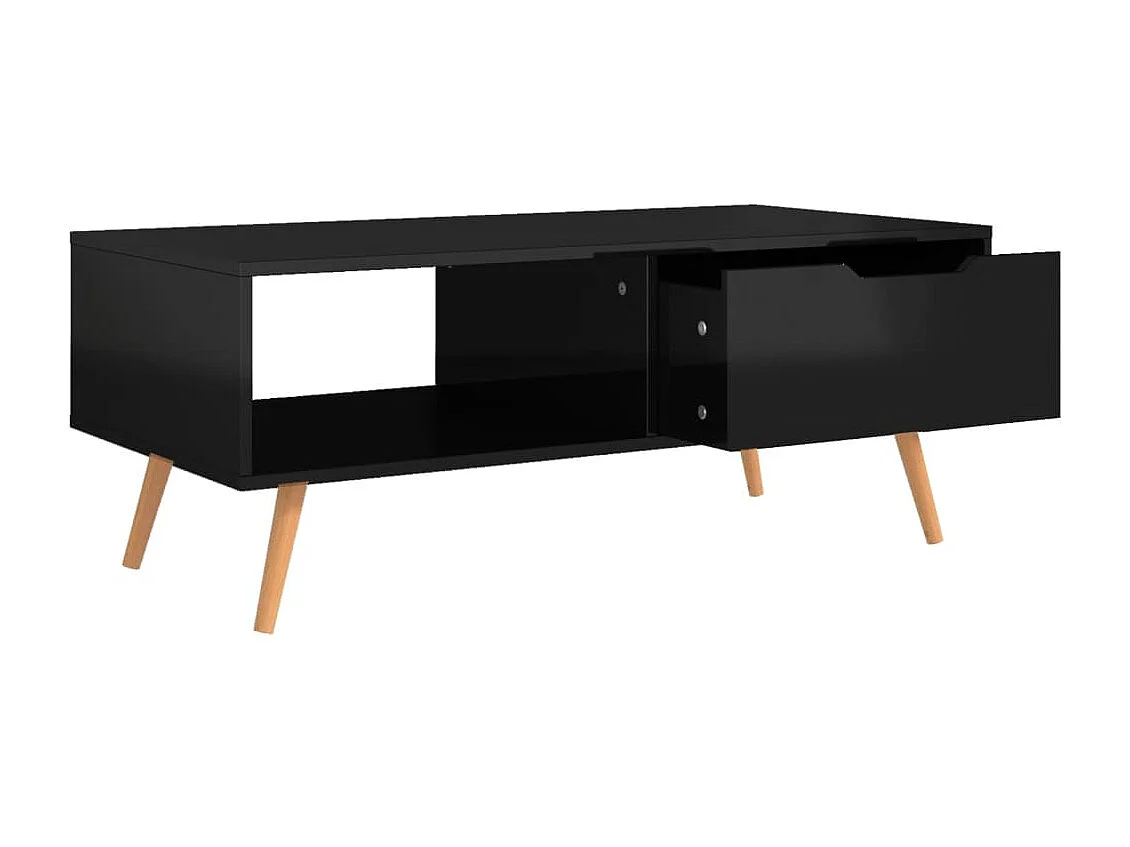 Salontafel 100x49,5x43 cm bewerkt hout hoogglans zwart NL98453