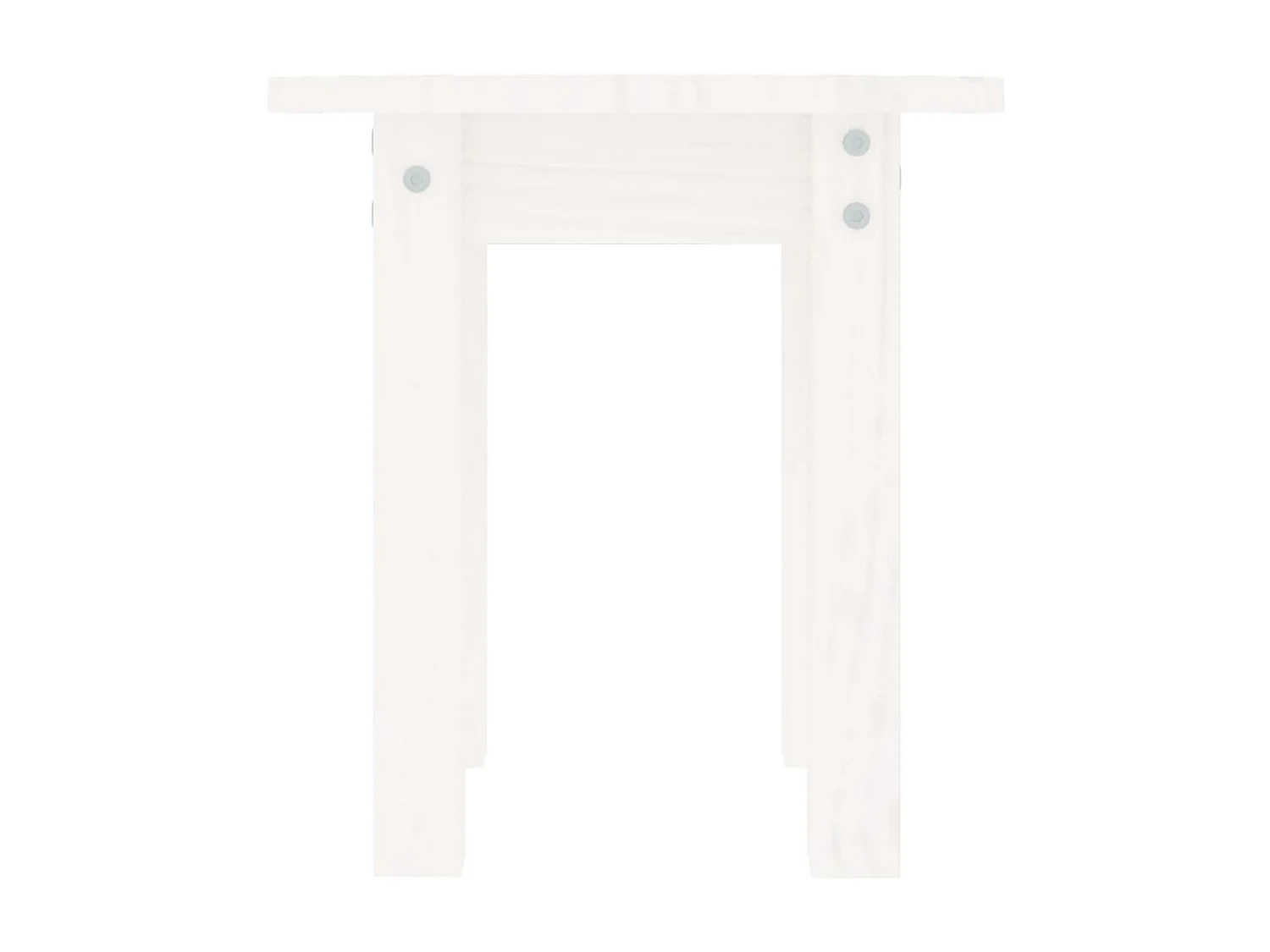 Table basse Blanc Ø 35x35 cm Bois massif de pin OFR32260 BonneVie Meuble