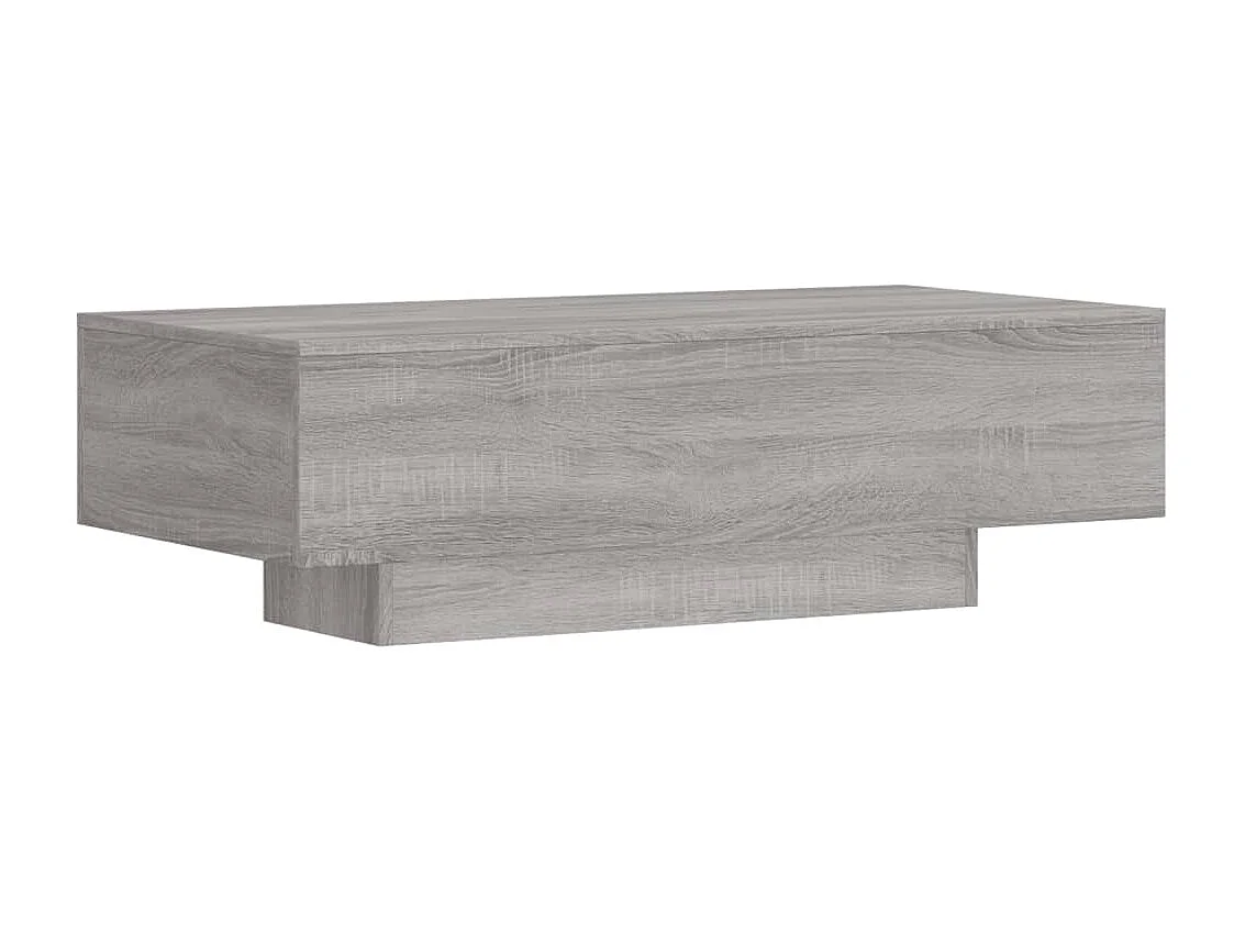 Table basse sonoma gris 100x49,5x31 cm bois d'ingénierie OFR88541 BonneVie Meuble