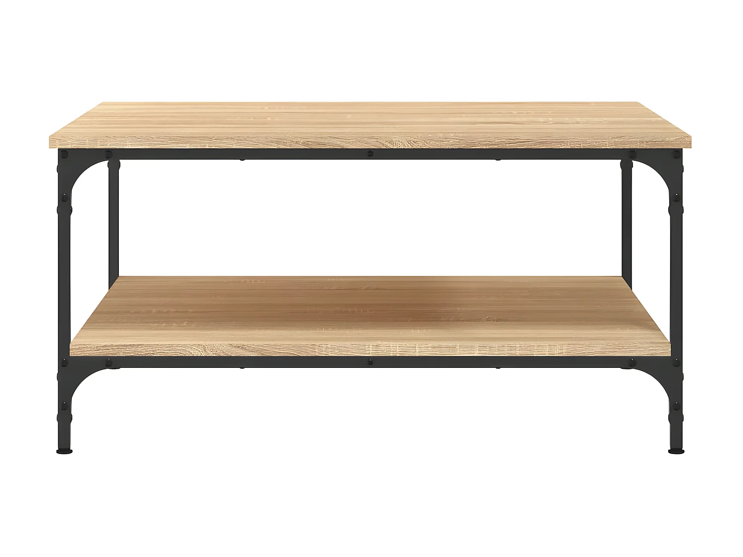 Table basse chêne sonoma 80x80x40 cm bois d'ingénierie OFR47339 BonneVie Meuble